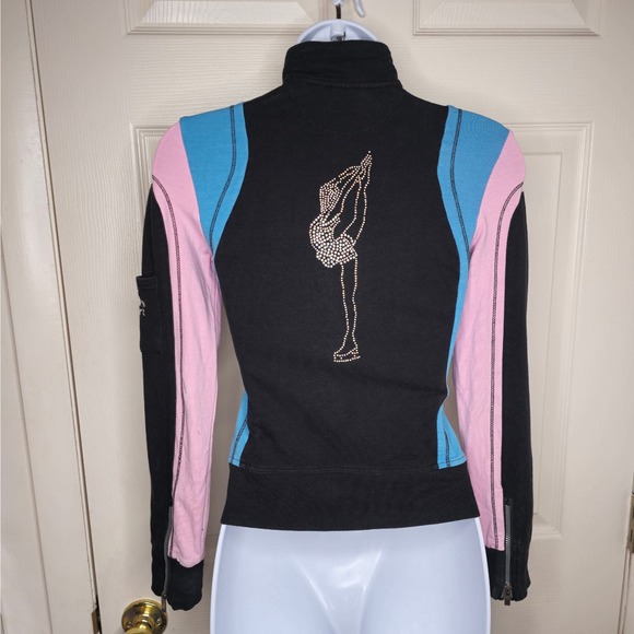 Figure Sport Ice Skating Jacket Size XS-12/14 Girls Beillmann Rhinestone - Picture 3 of 11